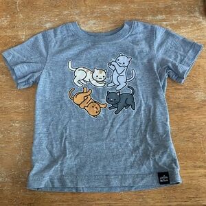Whistle & Flute Gray Kitty Cat Toddler T-Shirt Size 1-2 Years